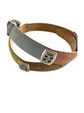 Brighton Multicolor Suede Concho Belt Size L